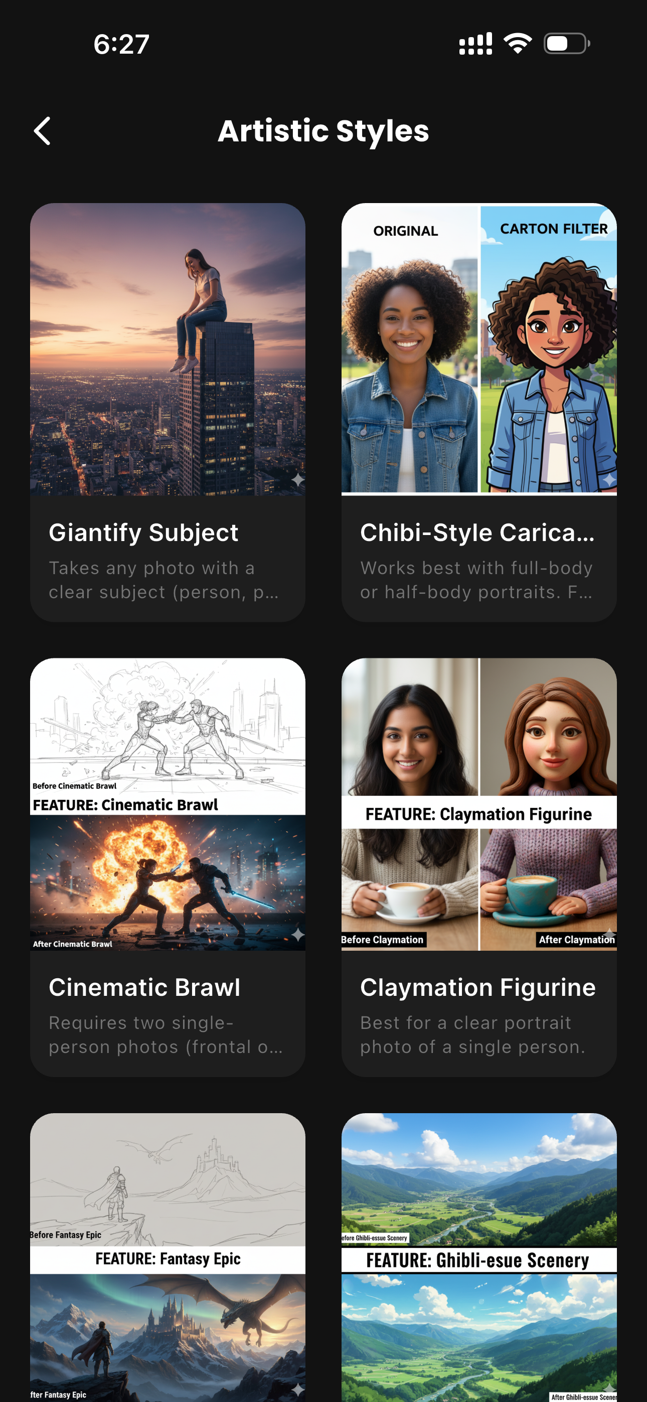 Artistic Styles Screenshot